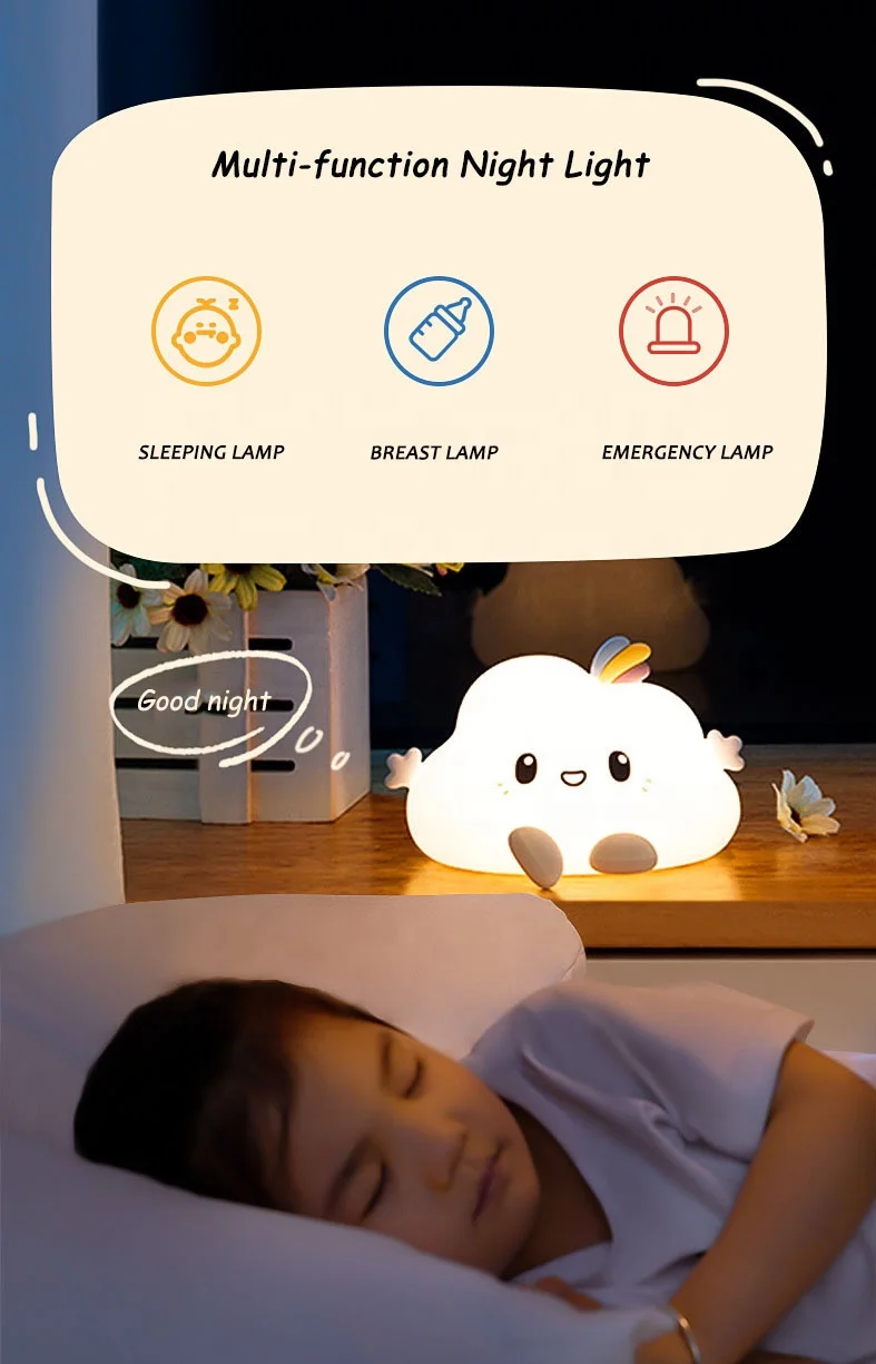 LED Night Light Luz Nocturna Infantil Nachtlampje Voor Kinderen Bedroom  Lamp Touch Sensor Room Decor Cute Gift for Kids Children