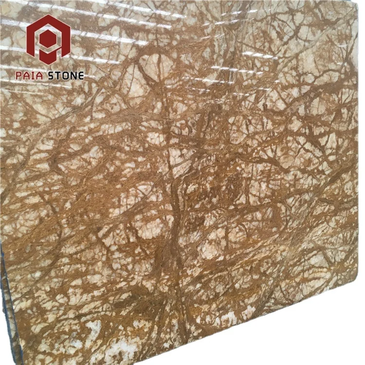 Turkish Amber Royal Gold Yellow Vein Marble for Hotel Interior Design