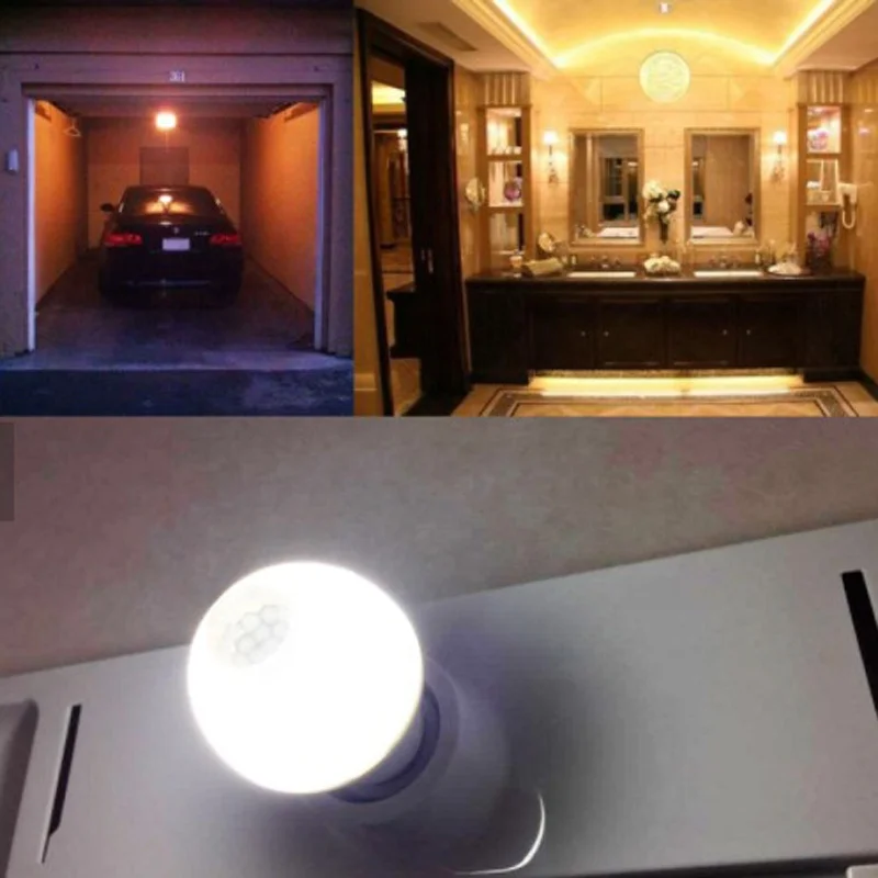 9 Вт 12 Вт E27/B22 светодиодная лампочка Освещение для дома теплый белый 2800k белый 6500k pir лампочка с датчиком движения