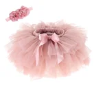 Girls Skirt Girls Baby Girls Tutu Skirt With Headband Layered Fluffy Tulle Cute Toddler Soft Diaper Cover 12-24 Months First Birthday Gifts
