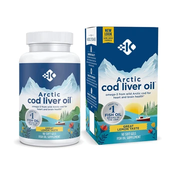 Private label supports heart and brain health, healthy immunity 750 mg of EPA and DHA Omega cod liver oil soft capsules