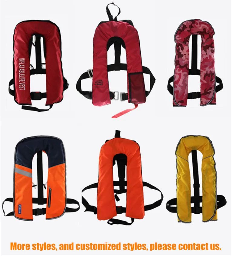 SOLAS Approved Inflatable Life Jacket Professional Automatic Inflatable Life Vest 150N Quick Inflating Adult Life Vest for Sale