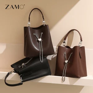 2026 New Luxury Handbags Designer Large Capacity Women's Genuine Leather Shoulder Bucket Bags for Ladies