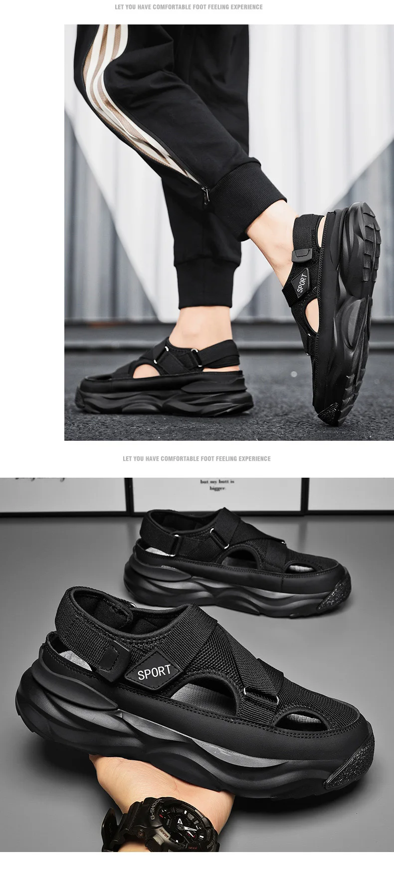 New Summer Outdoor Sports Anti-slip Anti Odor Men' S Casual Sandals ...