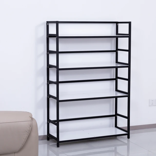 Minimalist Design High-Load Garage Shelf in Black Advanced Anti-Corrosion Modular Home Furniture for Living Room