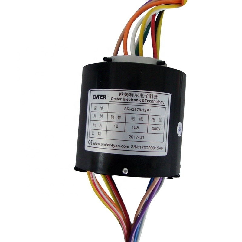 Slip Ring Electric Motor SRC020E-6 100a High Current Sliprings Through Hole Slip Ring Electric Motor