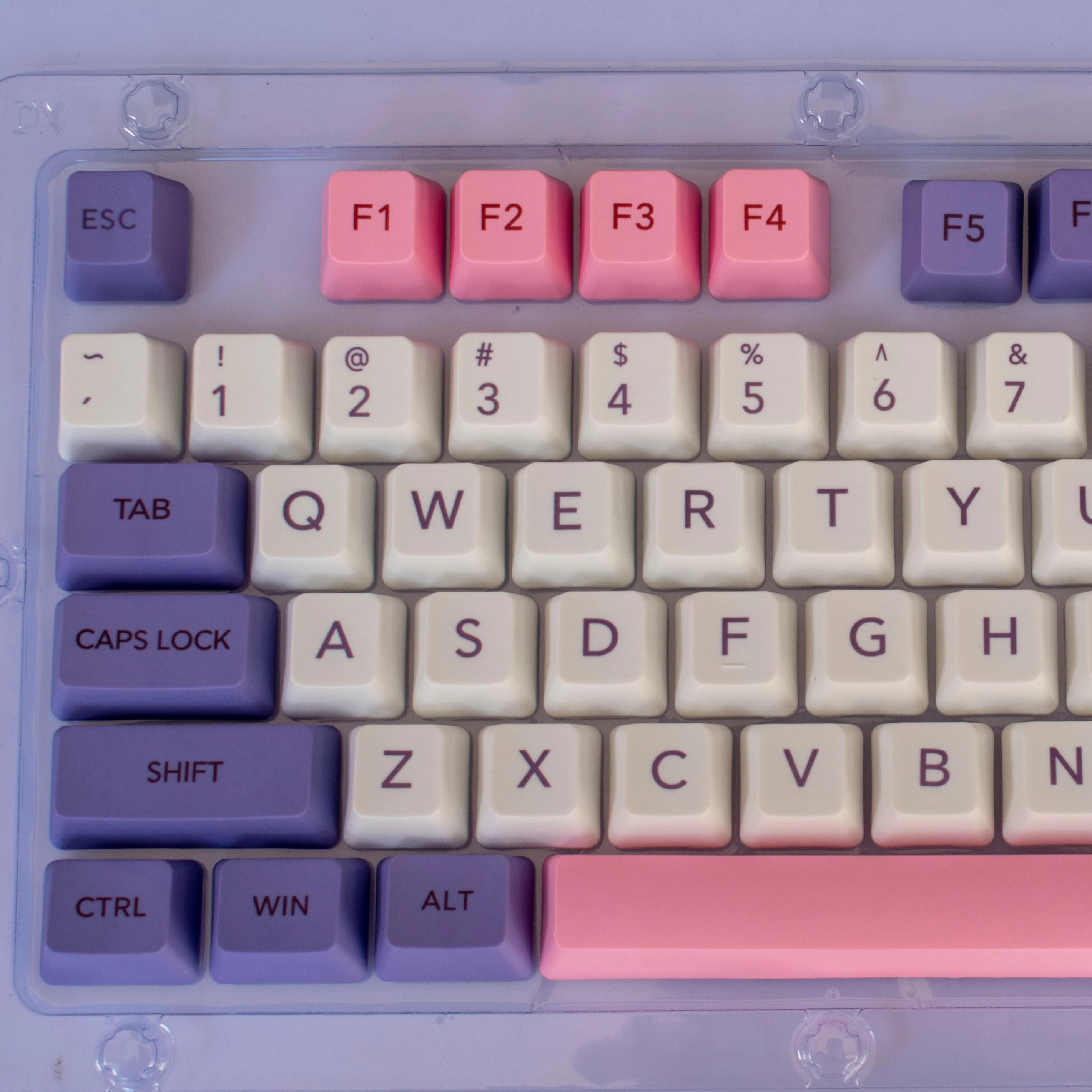 pink purple keycaps