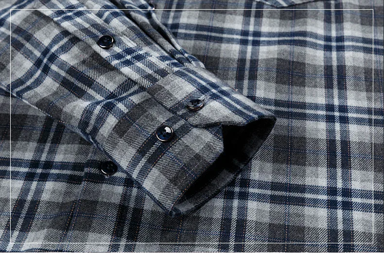 Men's Plaid Shirt New Cotton Casual Business Shirts Spring/autumn ...