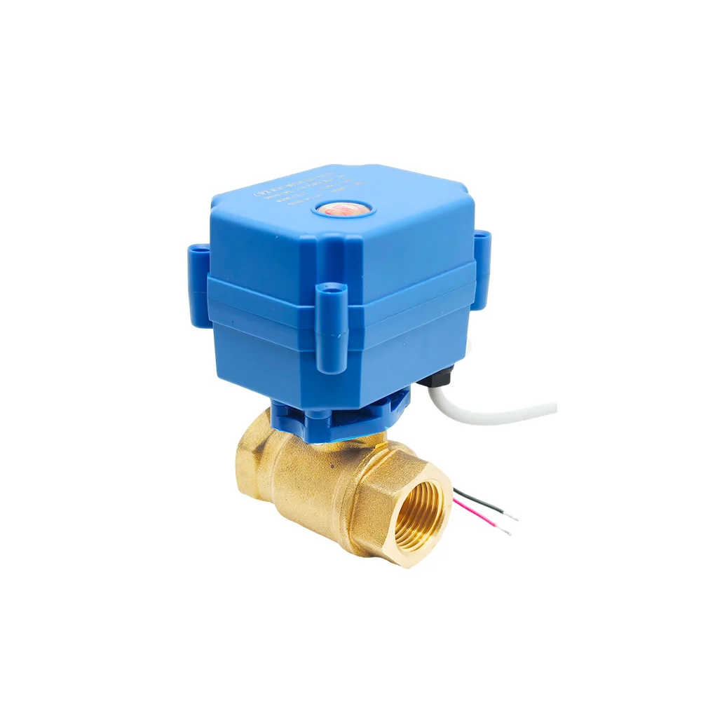 CWX Series 15Q DN20 CR01 12V Electric Actuator 2 Way Brass Motorized Ball Valve for Automatic Water