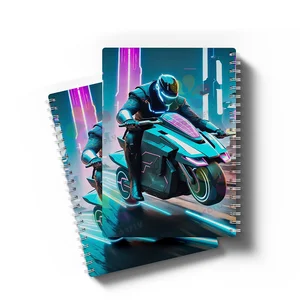 Spiral Notebooks Wire Bound Paper A4 Size Hardcover Custom Ruled Line School Notebook Double  Spiral Notebook for Students