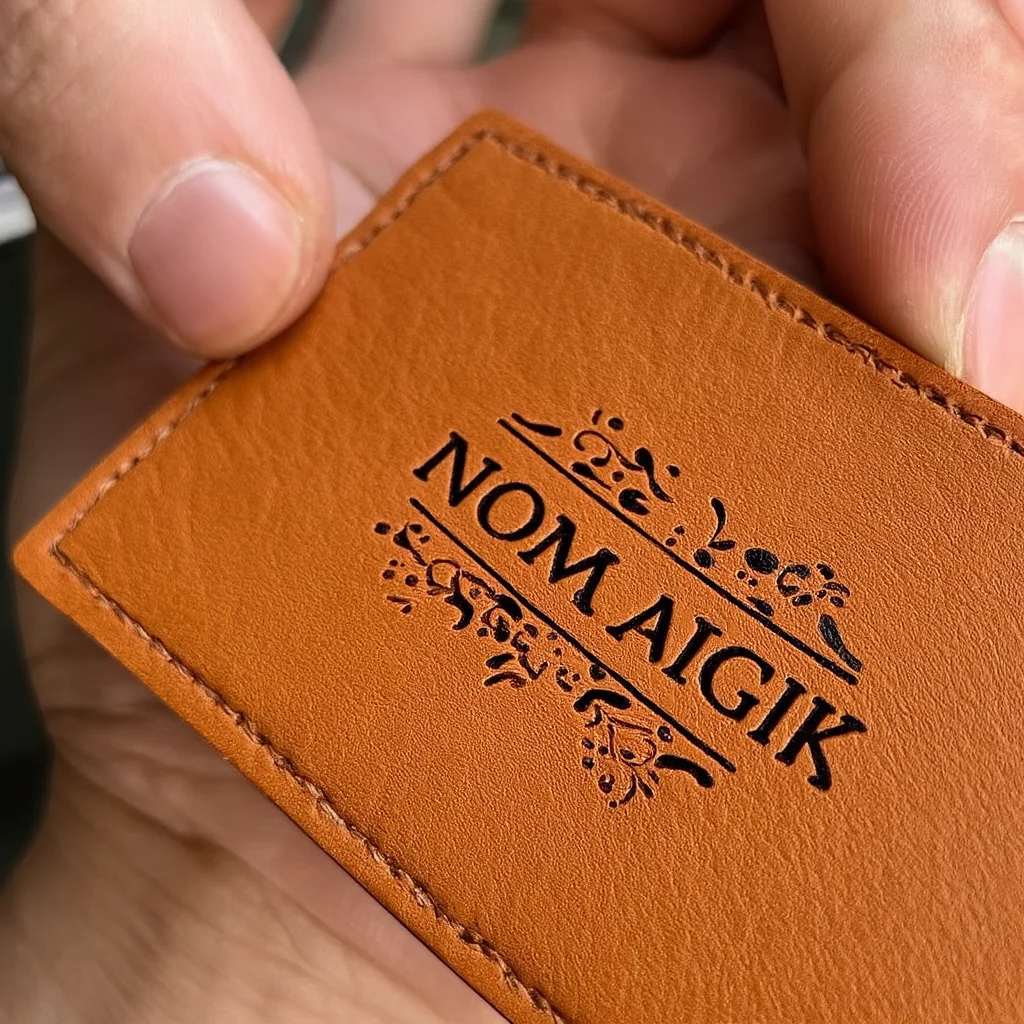 Custom Leather Label Sew on Pants Clothing Tag for Jeans Garment 
