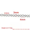 Chaîne de queue en acier 0,6x3x4mm