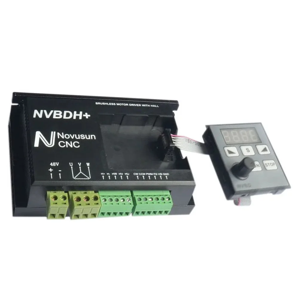 CNC Milling Machine Spindle NVBDH + NVBDL Brushless DC Motor Matching Drive with Controller 400W Digital Display