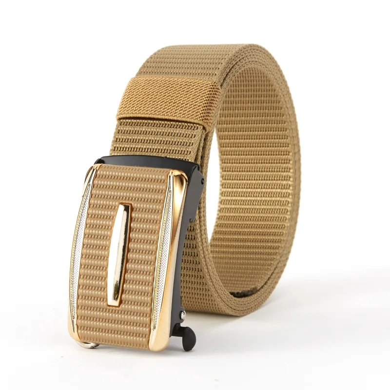 Custom High Quality canvas Strap Automatic Buckle Nylon Belt Male Tactical Waist Belt Men Canvas Fabric Belts