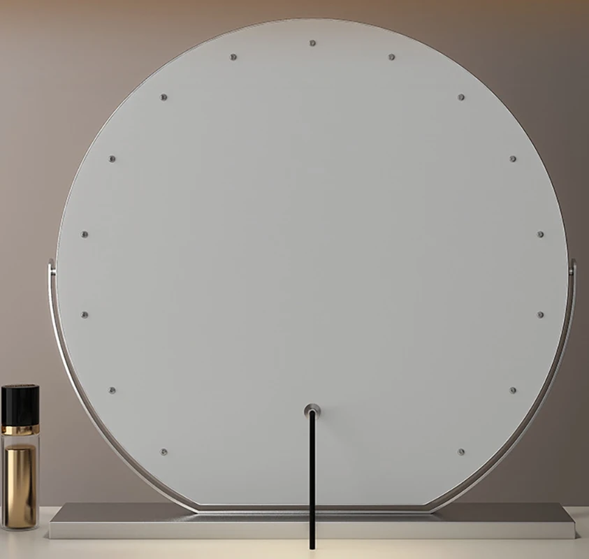 Smart Round Makeup Mirror with 14 Light Bulbs and LED Vanity Mirror for Modern Dressing Room