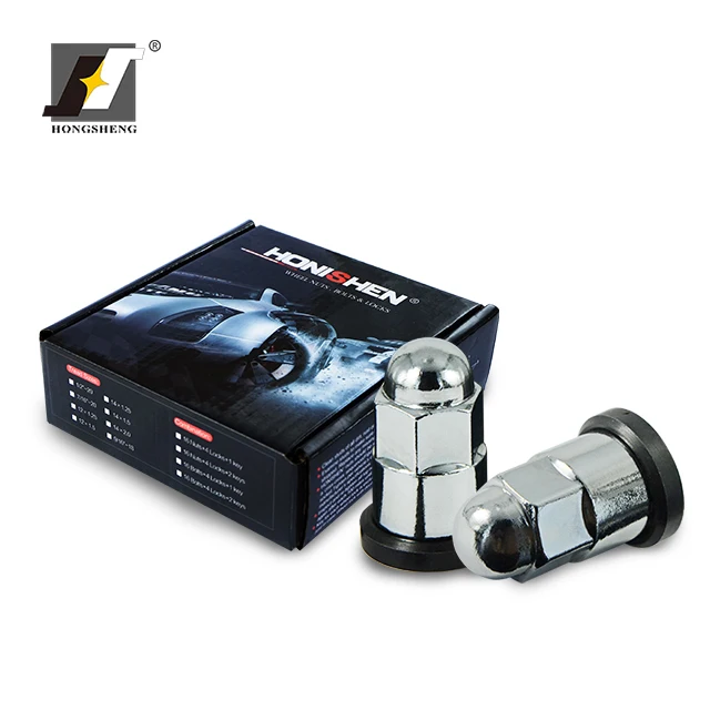 Гайки с наконечником для шестигранных колес хромированной отделкой