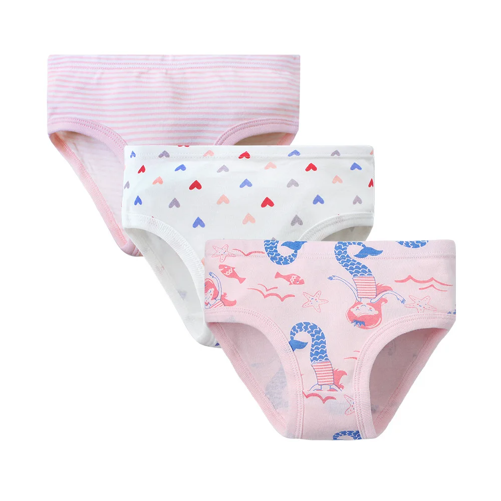 3Pcs Cartoon Kids Girl Underwear 2-8Y