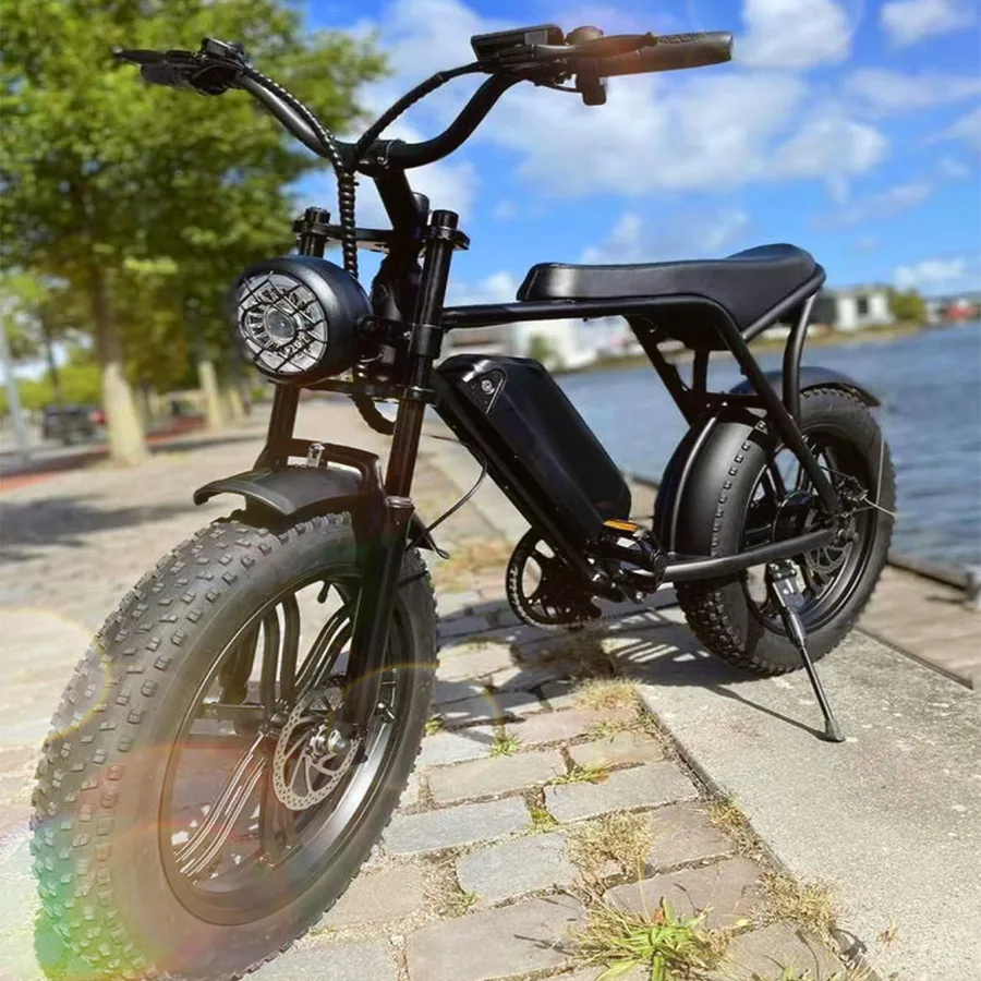 OUXI V8 Rétro Vélo Électrique 20 Pouces 15Ah Batterie 50KM/H 750W Moteur