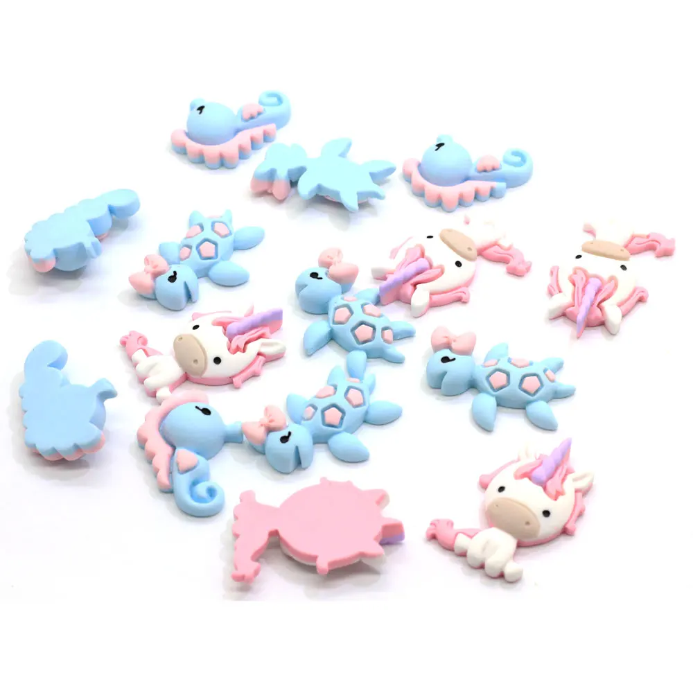 Axolotl Pink Charm Kawaii Cute Cabochons Decoden Plastic Resin 10 pcs