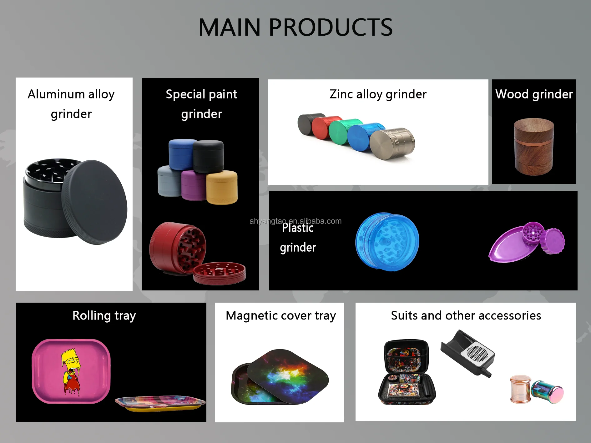 Kaierte 2022 Free Sample Smoking Kit With Tin Rolling Trays Grinders