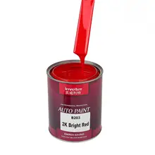 Auto Body Repair Color Tints Double Component 2K Top Coat Brilliant  Red For Car Surface Refinishing With Long Lasting Life