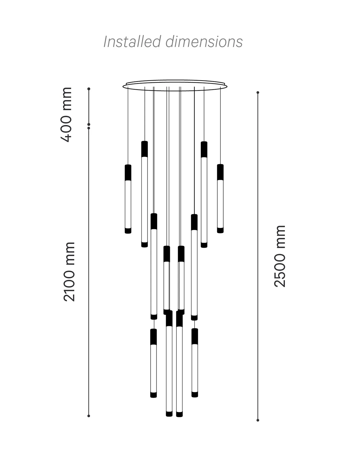Custom Made Villa Stairs LED Lighting Large Long Staircase Hanging Decoration chandelier Dimmable Commercial Hall Pendant Light