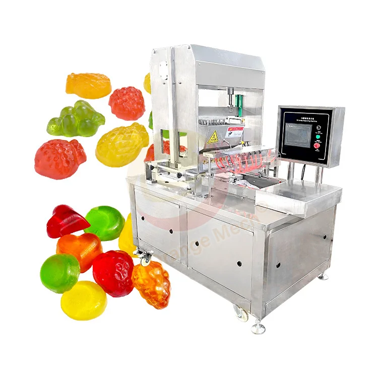 Bean Form Candy Bombon Maker Automatic Mini Soft Jelly Gummy Crutch Ball Shape Lollipop Production Machine