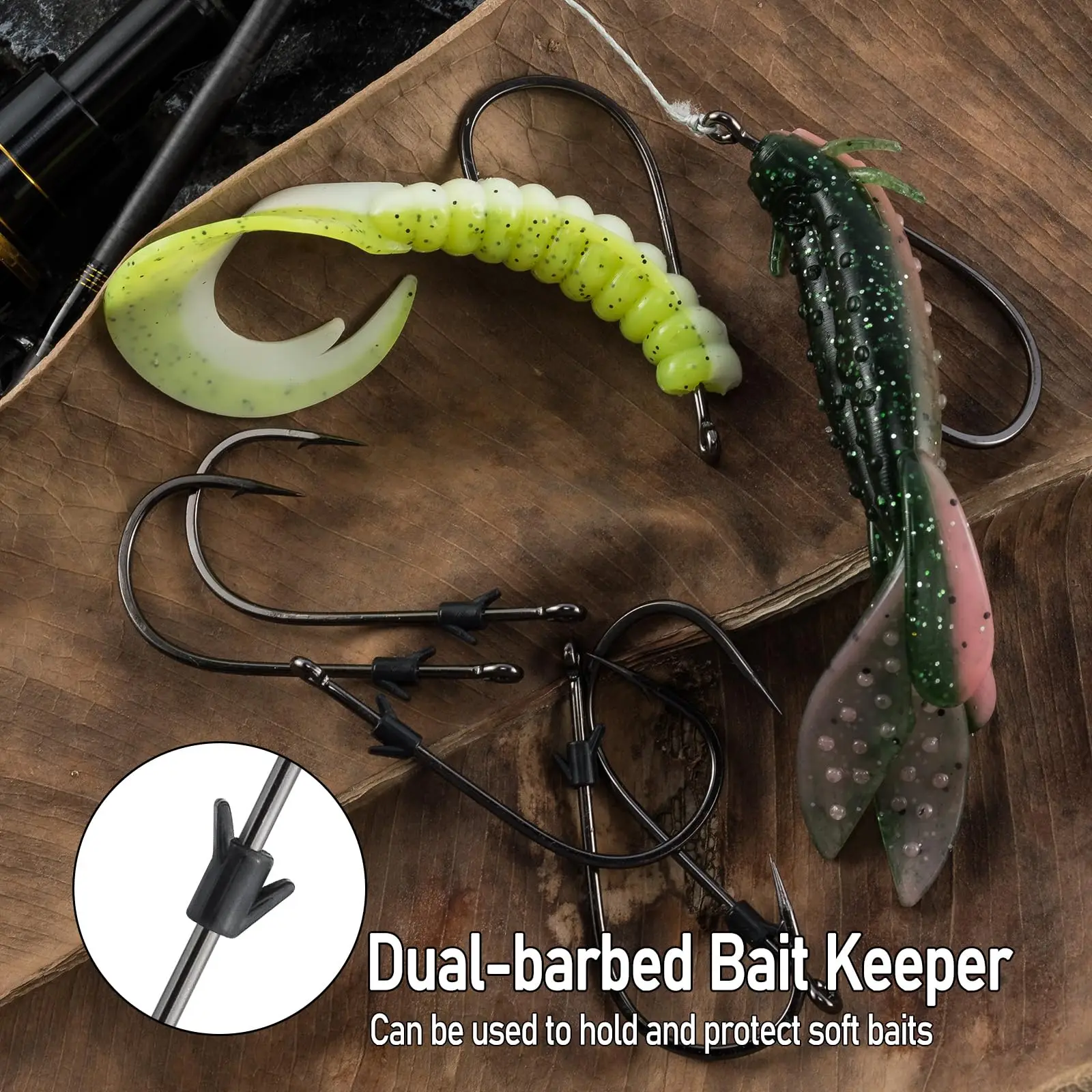 2/0 3/0 4/0 Heavy Cover Hooks for Flipping and Punching Bass Fishing Hook Neko Rig Wacky Rig Round Bend Long Shank Worm Hooks 2/0 3/0 4/0 Heavy Cover Hooks for Flipping and Punching Bass Fishing Hook Neko Rig Wacky Rig Round Bend Long Shank Worm Hooks