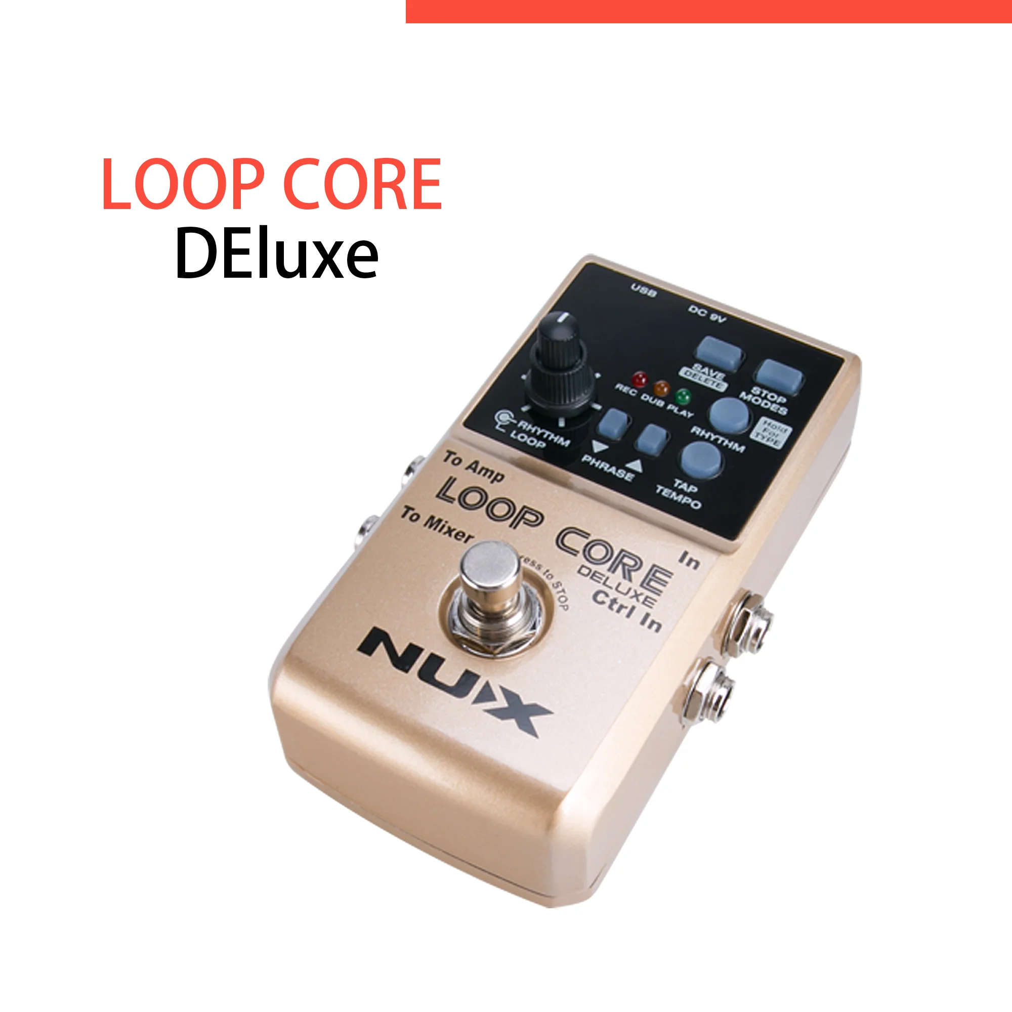 nux loop core deluxe 24 bit looper pedal