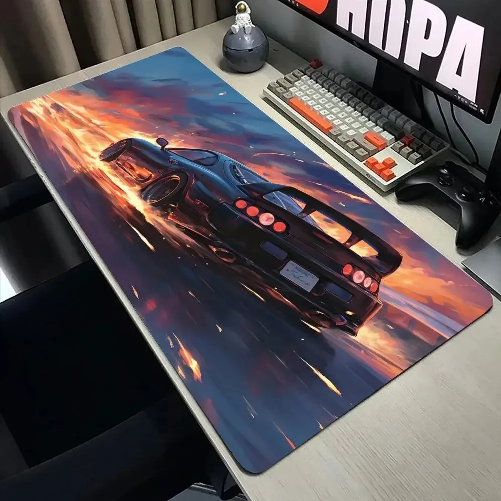 Japanese Painting Style Car Cool Stylish PC Gaming Mouse Pads Gamer Mats Teclado Ergonom aperçu 3