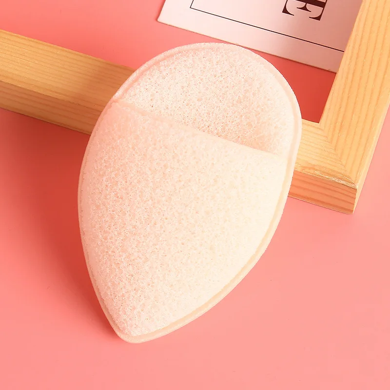 China Factory Lowest Price Makeup Remover Pads Leaf Heart Small Finger Shape Washable Puff  Face Cleaning Sponge