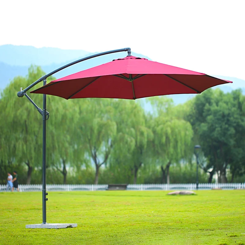 banana patio umbrella YHdtUO Garden Parasols Cantilever Garden Parasol Sun Shade, W/Crank Cross Base Hanging Offset Frame, 3 Meters,Beige Outdoor Parasols,Beige-A : Patio, Lawn & Garden 360 Rotating Cantilever Patio Umbrella with Adjustable Durable Design Wholesale 10' Offset Cantilever Hanging