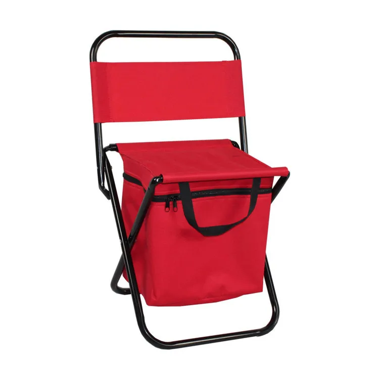 2022 Folding Stool Backpack Chair with  Insulated Cooler Bag Sustainable Seat Doite Beach Compartment Fishing Straps
