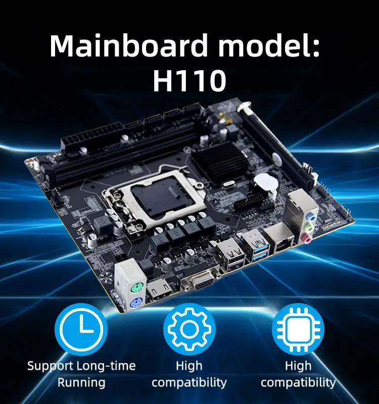 Hot Sale Computer Motherboard H110 H610 H81 B660 H61 Ddr4 Pc Motherboard Case Lga1700 Support