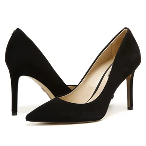 Women's High-End Comfortable Suede Shoes Classic Leisure High-Heeled Slip-On Light Weight Fashion Trend for Summer Autumn