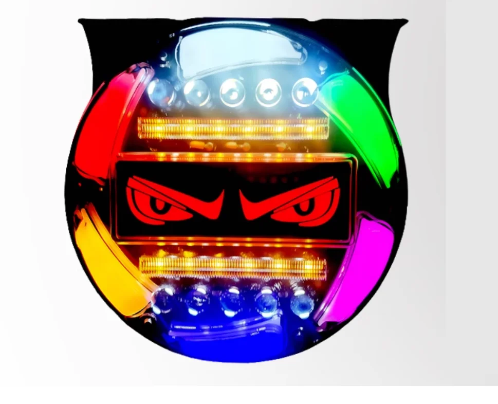 truck LED rear tail light multifunction blinker light angel eyes high brightness turn signal brake lights running water blinker 3