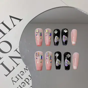Artificial Nail Tips Supplier Marble Nail Art Design Customized Package False Nails Long Lasting Private Label Press on