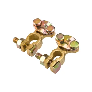 Heavy Duty Japanese Auto Car Front Brass Lithium Battery Post Pole Terminal Connectors Adapters With Iron Screw