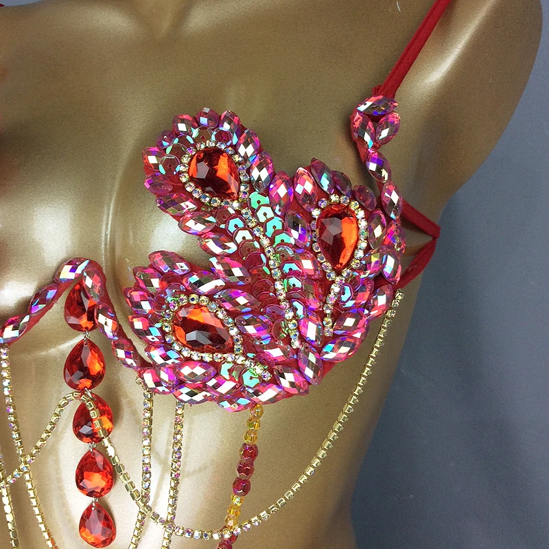 Rhinestones Exotic Dance wear Clothes Belly