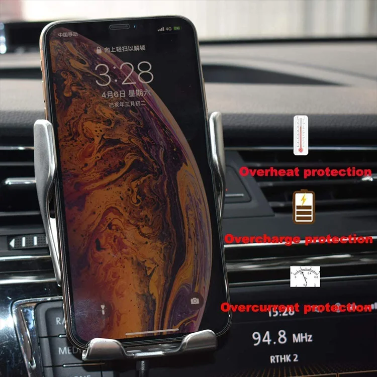 Qi автомобильное беспроводное зарядное устройство для iphone Беспроводное зарядное устройство