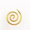 Spiral metal knitting needles - gold