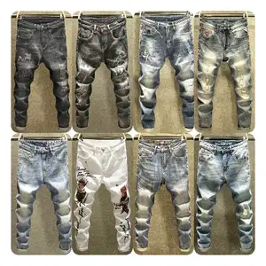 Vintage Colored Wash Low Silhouette 2026 New Men's Long Pants Hip Hop Style Split Structure Cutlass Boyfriend Jeans for Winter