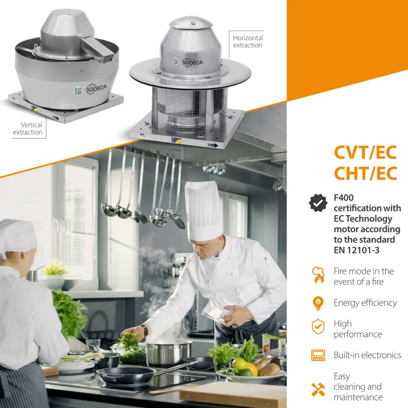 Electric Roof-mounted Extract Fan, SODECA, Aluminum, Roof - detail 2