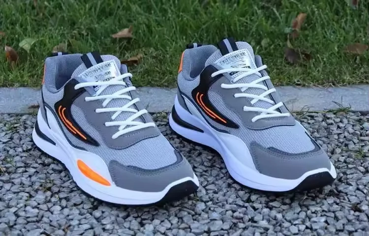 Factory Design Logo Walking Style Shoes for Man Woman Summer Mesh Upper Large Size Lighting  Sneaker