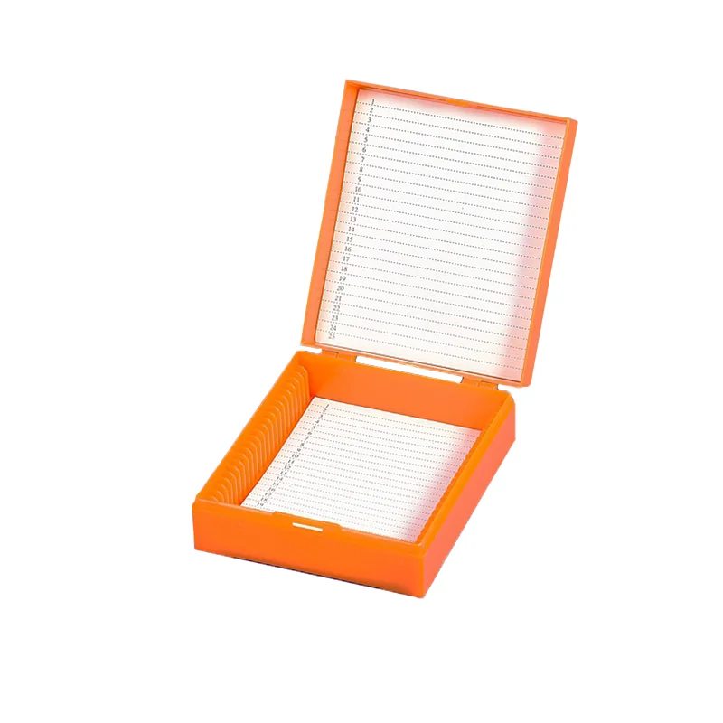 ABS Prepared Microscope Glass Slide Storage Box for Lab
