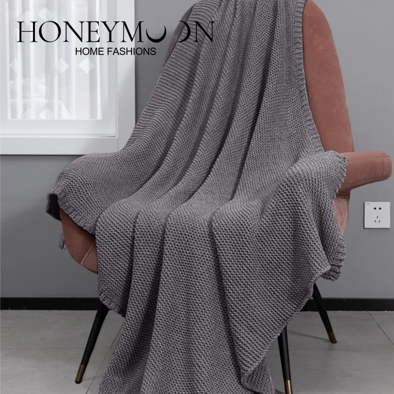 Honeymoon Cheap Travel Wearable Knitted Blanket Luxury Tassel Throws