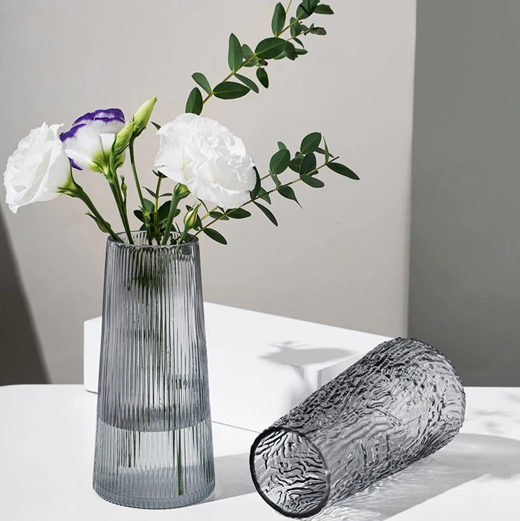 Modern Table Centerpiece Clear Glass Flower Vase For Bouquets - Buy ...