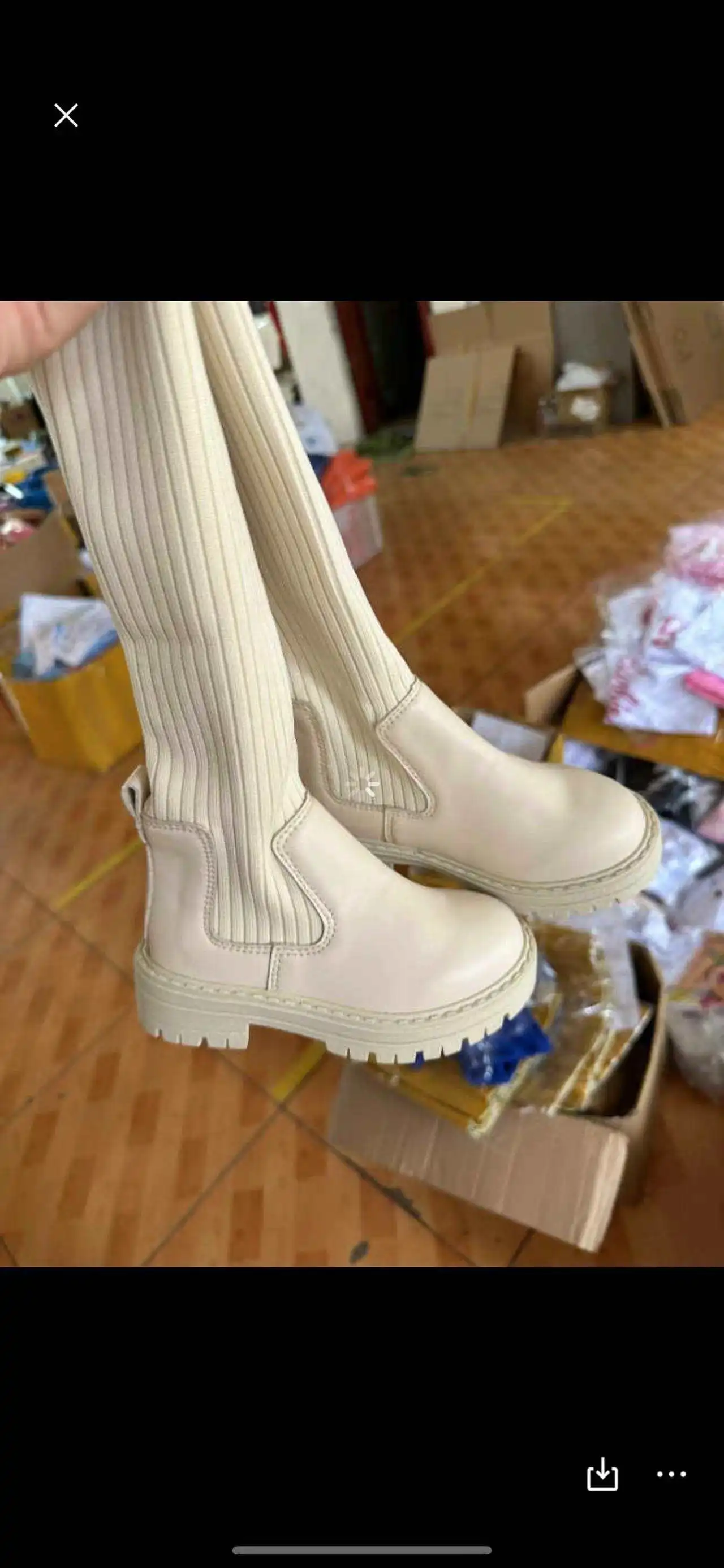 2022 Autumn Kids Neon Items Long Boots Knitted Boots Elastic Socks High