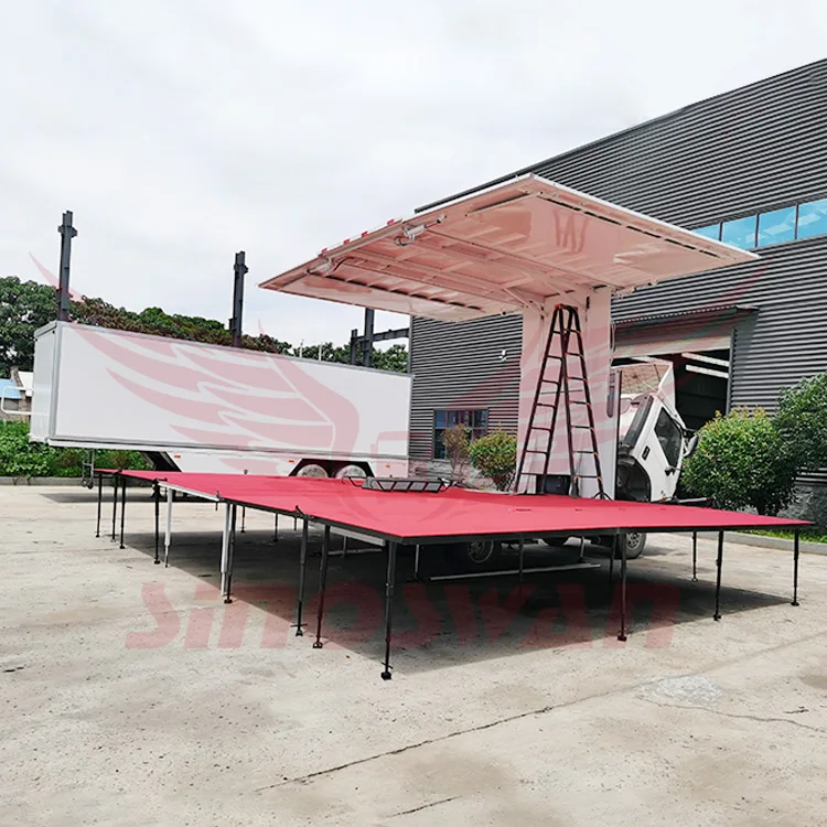 Custom 3 Stages Container Loading Platform Mobile Truck Mounted Lifting ...