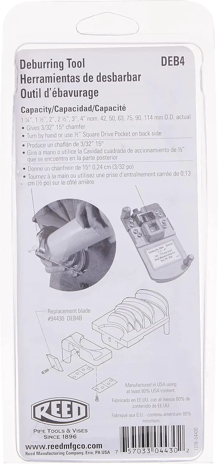 Reed Tool Deb4 Deburring Tool For Plastic Buy 11/4 To 4inch,Orifice